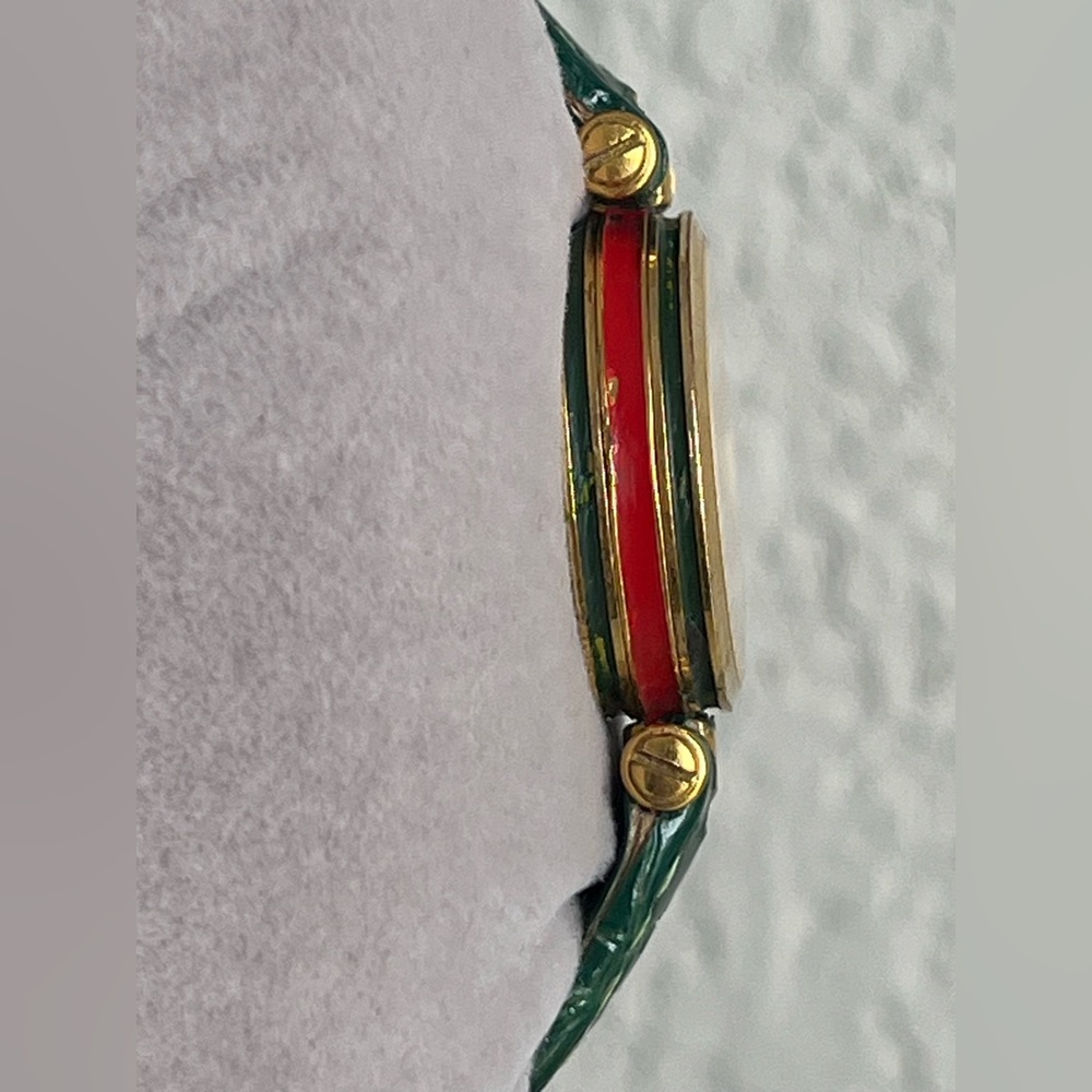 GUCCI 2000L Stacked Case sherry line green straps - Picture 5 of 16